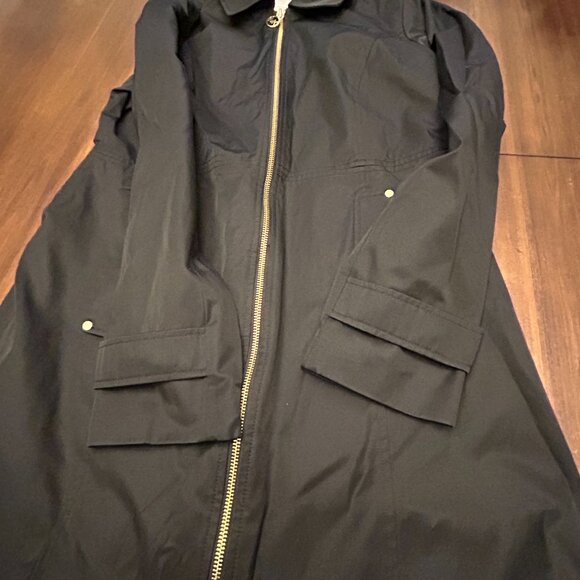 Michael Kors Women's Anorak Black Jacket Raincoat Full Zip Black Size Small - Picture 16 of 16